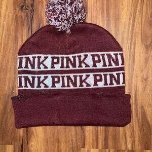 Victorias secret pink burgundy pom